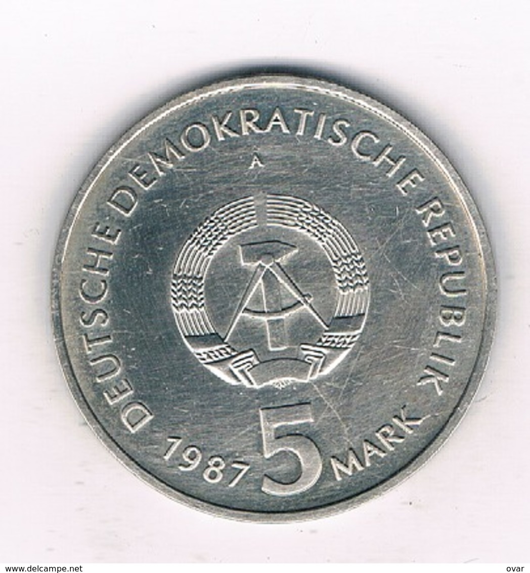 5 MARK 1987 A  DDR  DUITSLAND /6038/ - 5 Mark