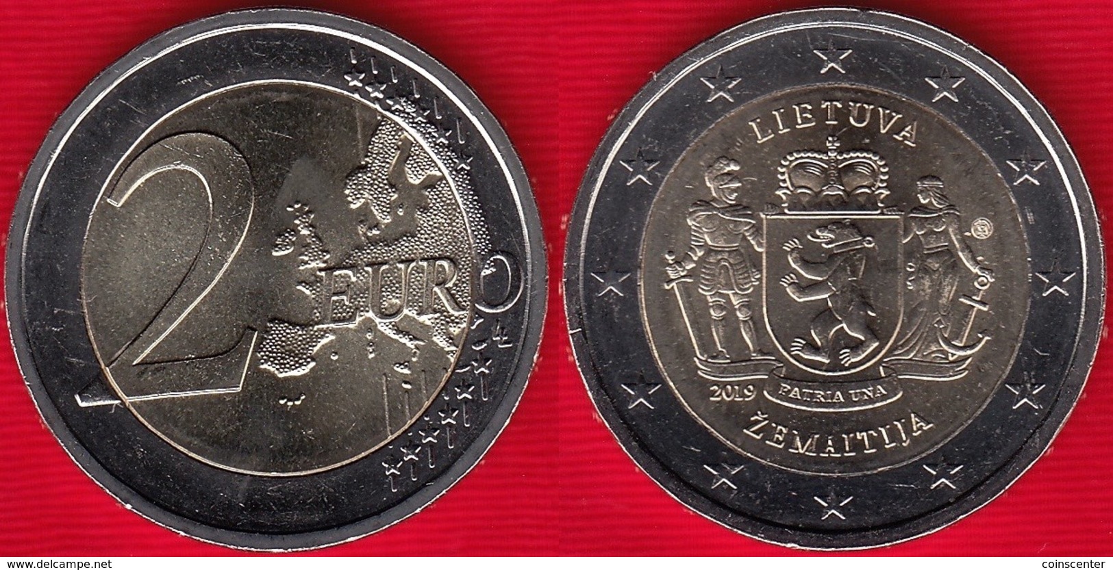 Lithuania 2 Euro 2019 "Zemaitija - Samogitia" BiMetallic UNC - Lituanie