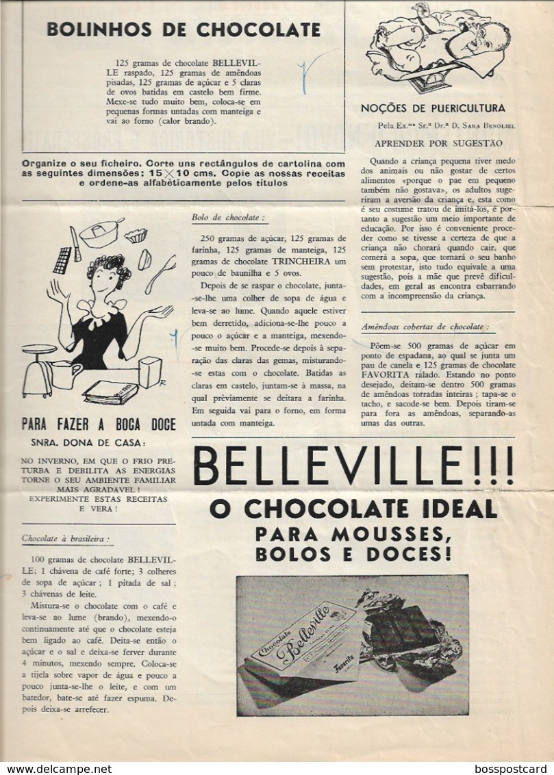 Montemor-o-Novo - Jornal Da Favorita De 1 De Janeiro De 1955 - Chocolate E Biscoitos - Imprensa - Publicidade. Évora. - Koken & Wijn