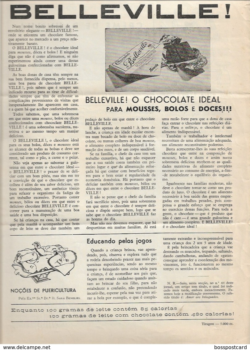 Lagos - Jornal Da Favorita De Novembro De 1954 - Chocolate E Biscoitos - Imprensa - Publicidade. Faro. - Cuisine & Vins