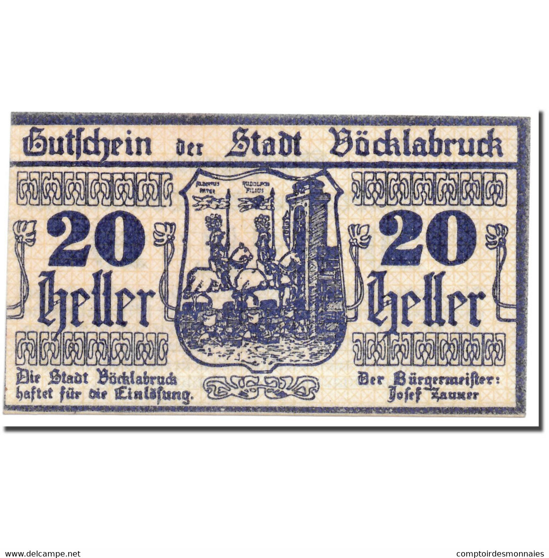 Billet, Autriche, Vocklabruck, 20 Heller, Cavalier, 1919, 1919-11-29, SPL - Autriche