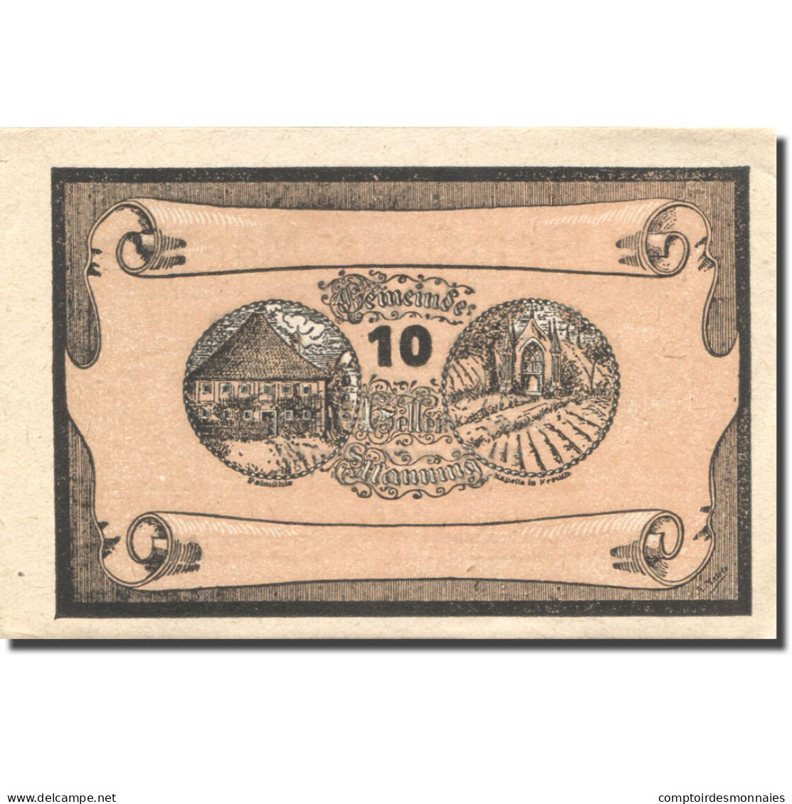 Billet, Autriche, Manning, 10 Heller, Ferme, 1920, 1920-05-22, SPL, Mehl:FS 578b - Autriche