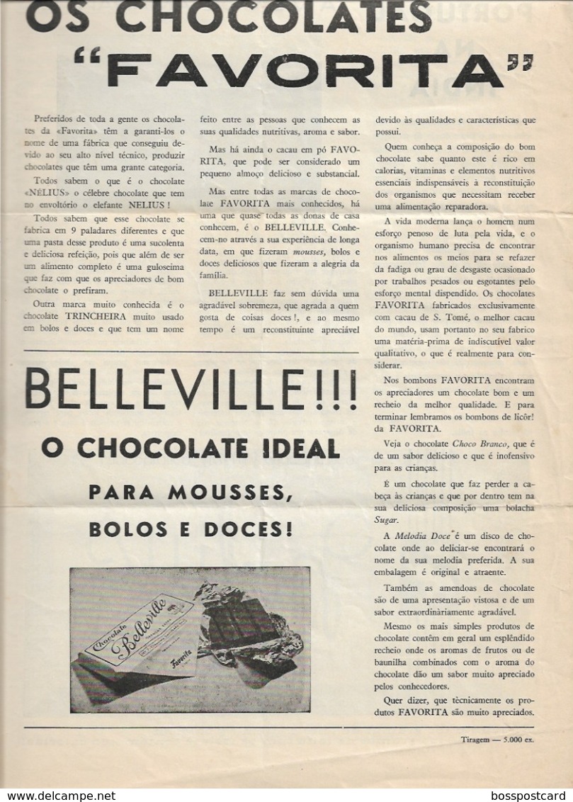 Amarante - Jornal Da Favorita De 1 De Dezembro De 1954 - Chocolate E Biscoitos -  Imprensa - Publicidade. Porto. - Cooking & Wines