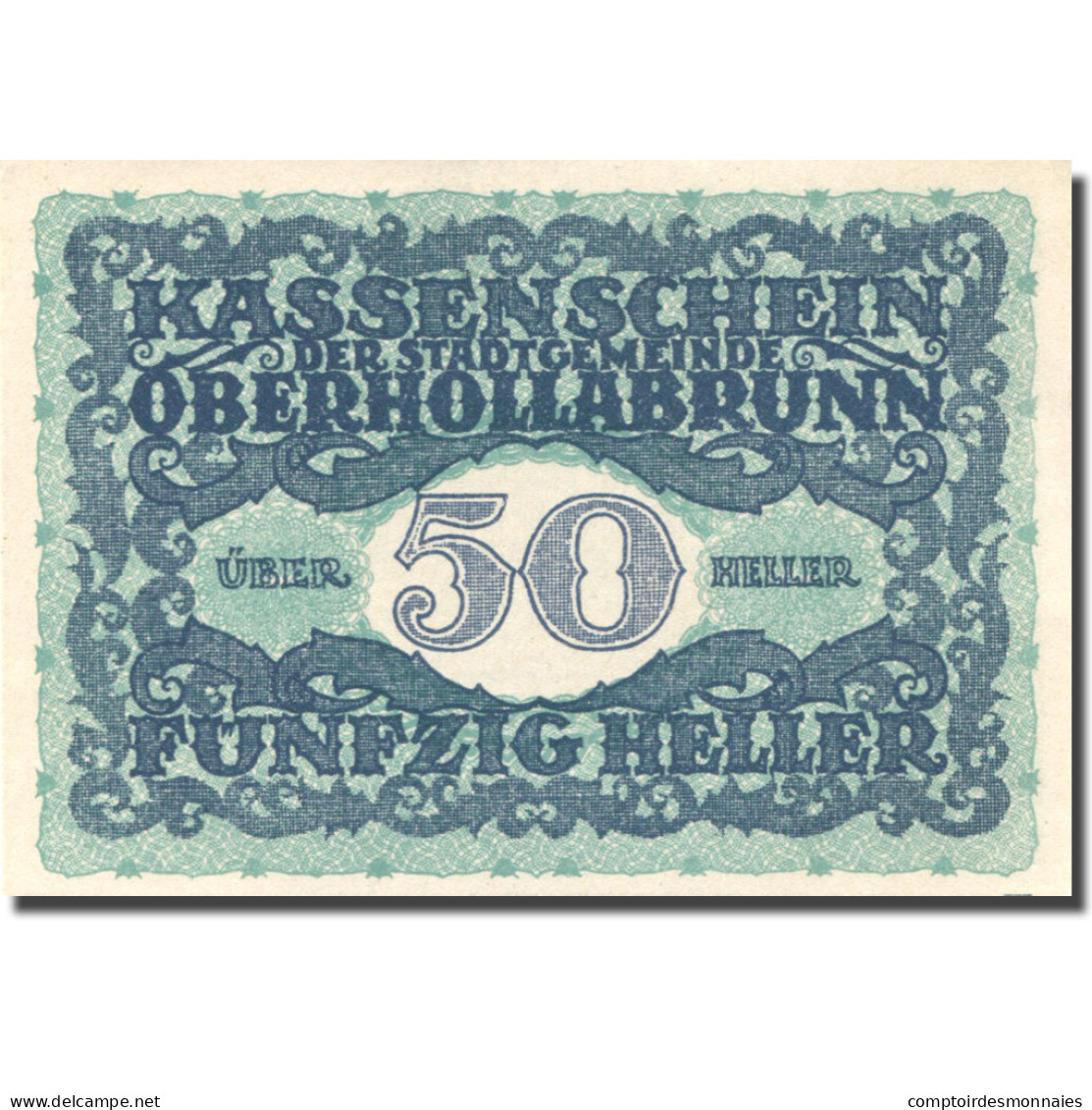 Billet, Autriche, Oberhollabrunn, 50 Heller, Château, 1920 SPL Mehl:FS 683a - Autriche