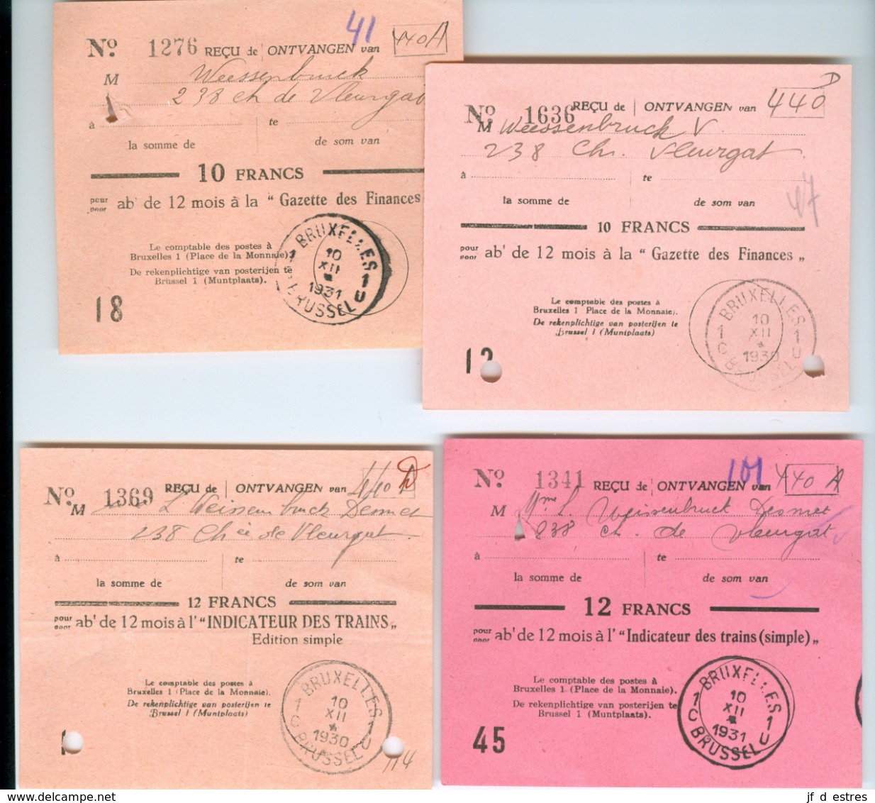 6 Documents Commerciaux (lettre, Factures, Reçus Acquittés Et Timbrés) Pour Revues (L'éventail; Clarté; Indicateur.)1931 - Printing & Stationeries