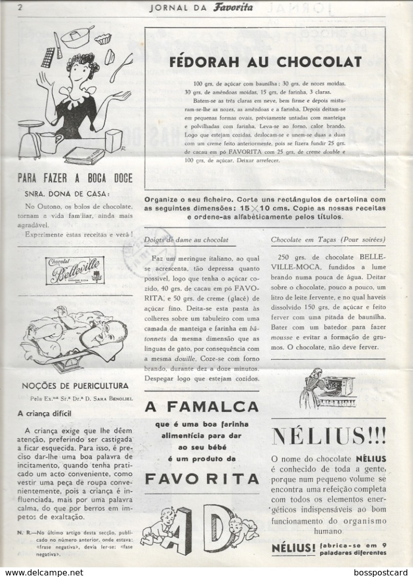 Açores - Ponta Delgada - Angra Do Heroísmo - Jornal Da Favorita De 1 De Outubro De 1955 - Pesca Da Baleia  - Whale - Cuisine & Vins