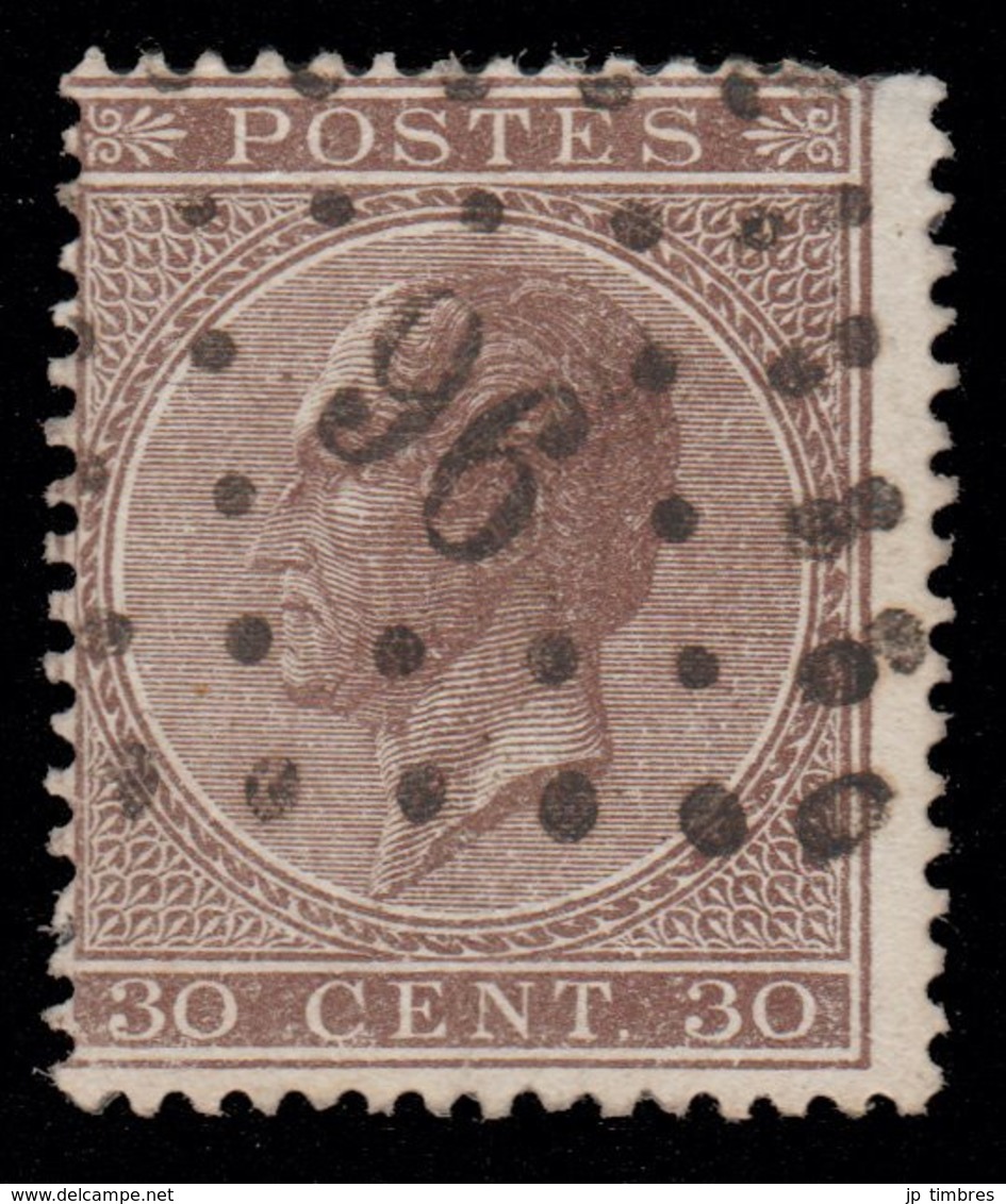 COB 19 - Obl. Losange De Points - Bureau N° 96 (DINANT) Papier Epais - 1849-1865 Medallions (Other)