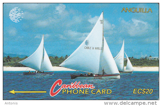 ANGUILLA(GPT) - Sailing Boat, CN : 5CAGB, Tirage 5000, Used - Anguilla
