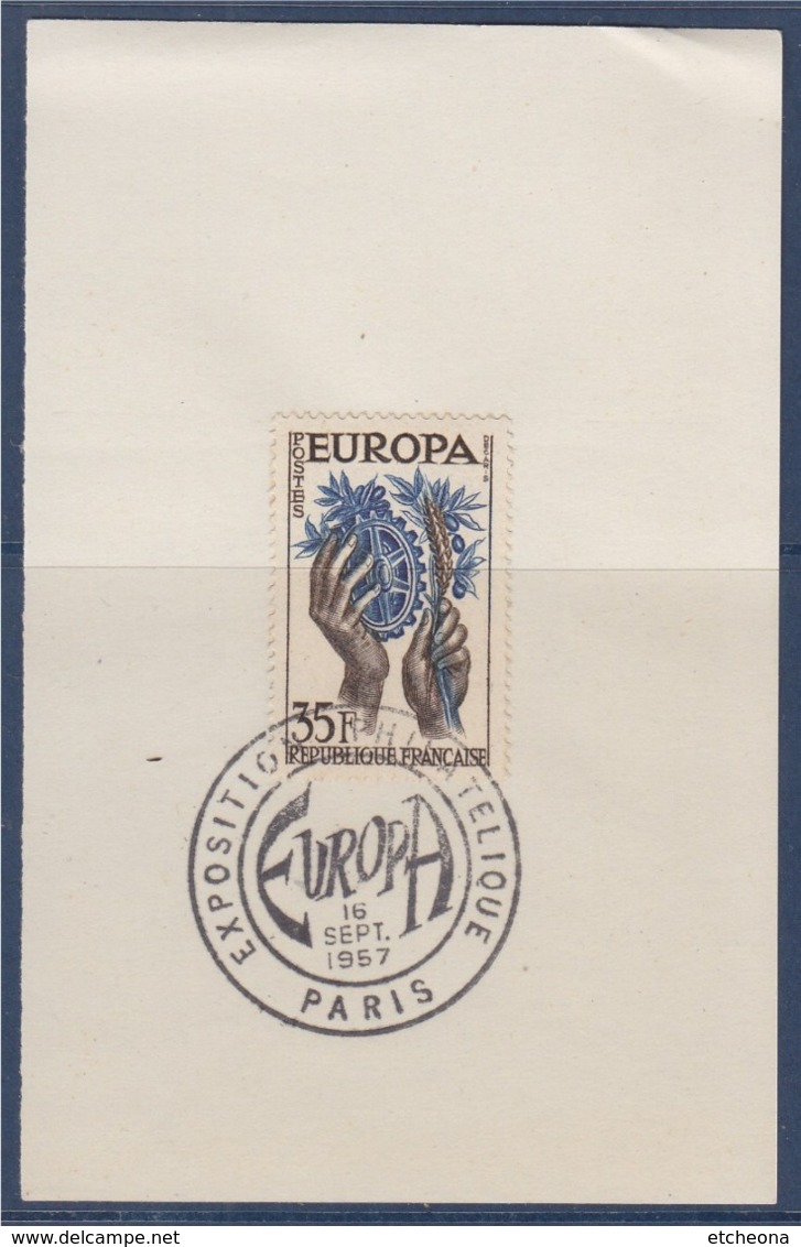= Exposition Philatélique Europa 1957 Paris 16 Septembre 1957 Sur Fragment N°1123 - 1957