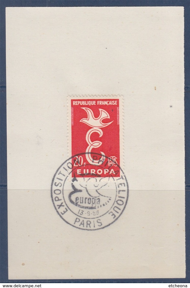 = Exposition Philatélique Europa 1958 Paris 13 Septembre 1958 Sur Fragment N°1173 - 1958