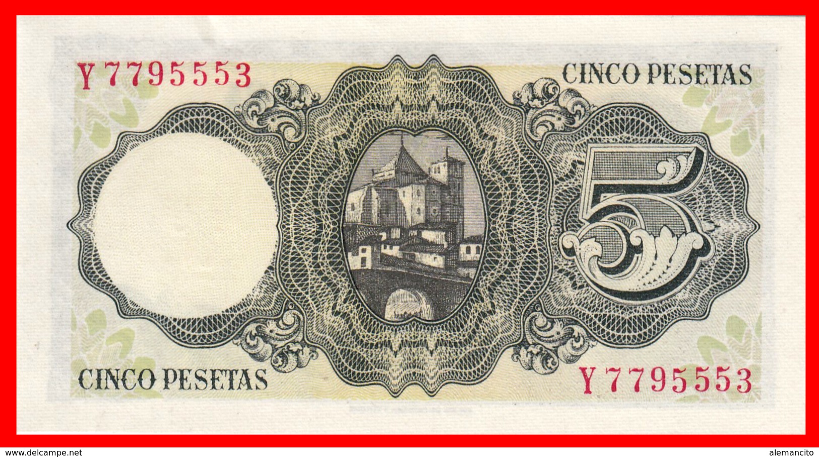 ESPAÑA BILLETE DE 5 Ptas. AÑO 1951 - 5 Pesetas