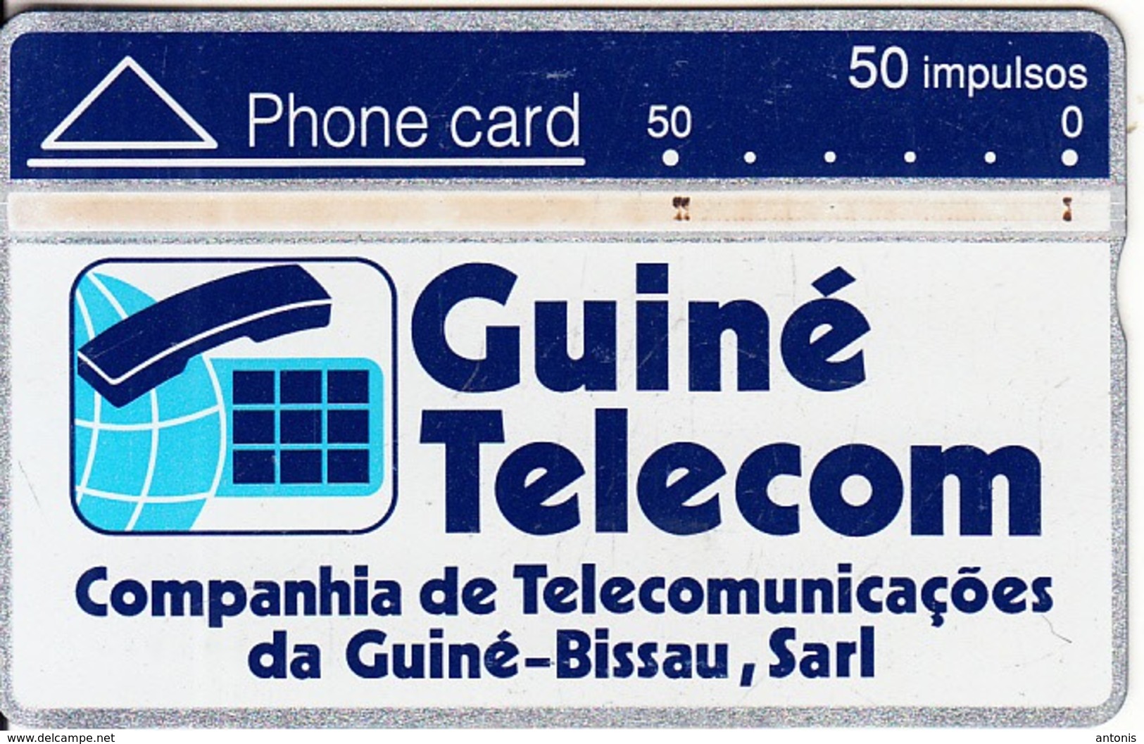 GUINEA BISSAU - Telecom Logo 50 Units, CN : 408A, Tirage 25000, Used - Guinea-Bissau