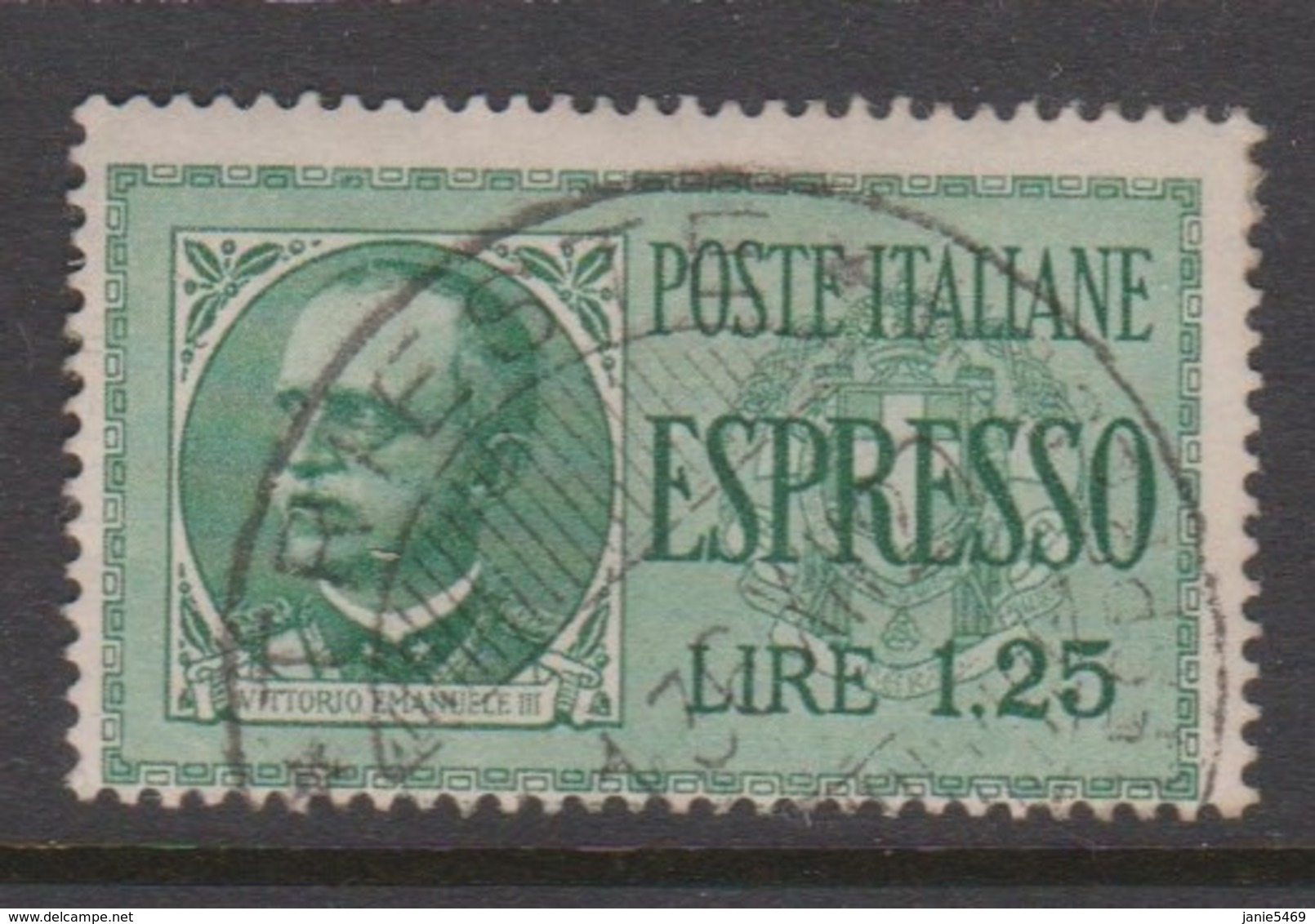 Italy E 15 1932 Special Delivery Stamp,lire 1,25 Green,used - Express Mail
