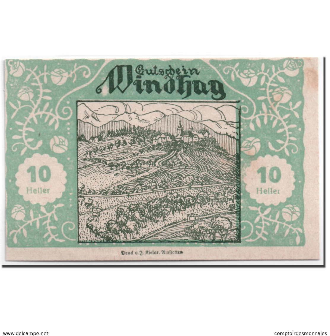 Billet, Autriche, Windhag, 10 Heller, Paysage, 1920, SPL, Mehl:1244 - Autriche