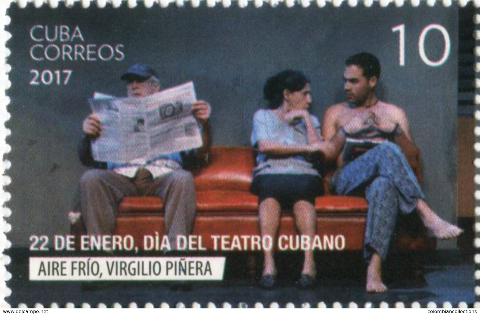 Lote CU2017-4, Cuba, 2017, Sello, Stamp, Dia Del Teatro Cubano, 6 V, Cuban Theater Day - Otros & Sin Clasificación