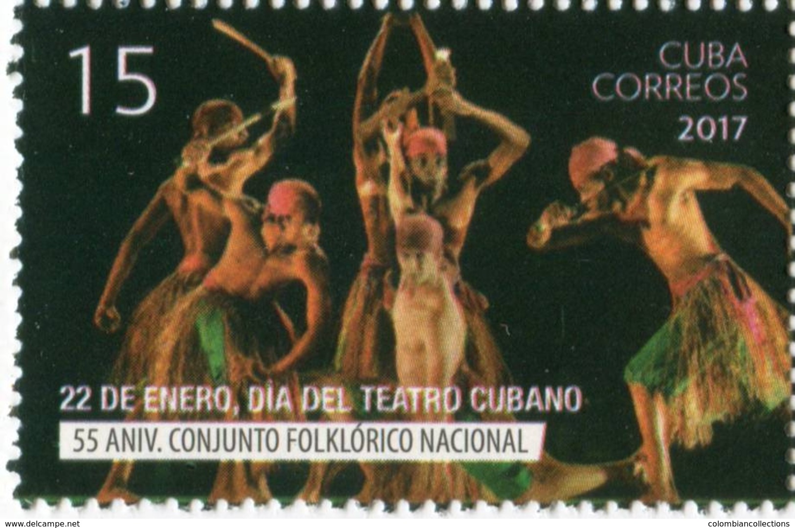 Lote CU2017-4, Cuba, 2017, Sello, Stamp, Dia Del Teatro Cubano, 6 V, Cuban Theater Day - Otros & Sin Clasificación