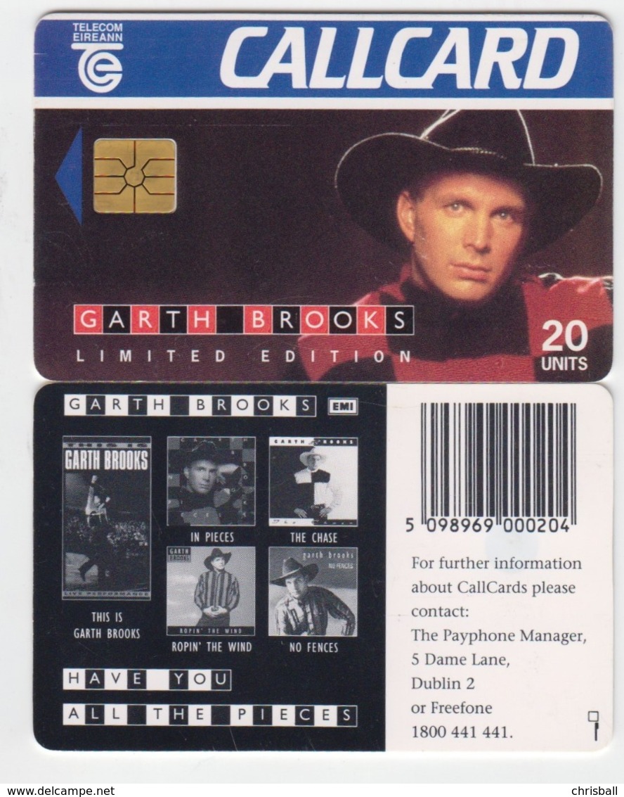 Ireland  Phonecard - Garth Brooks -  (Chip GP1) - Ierland