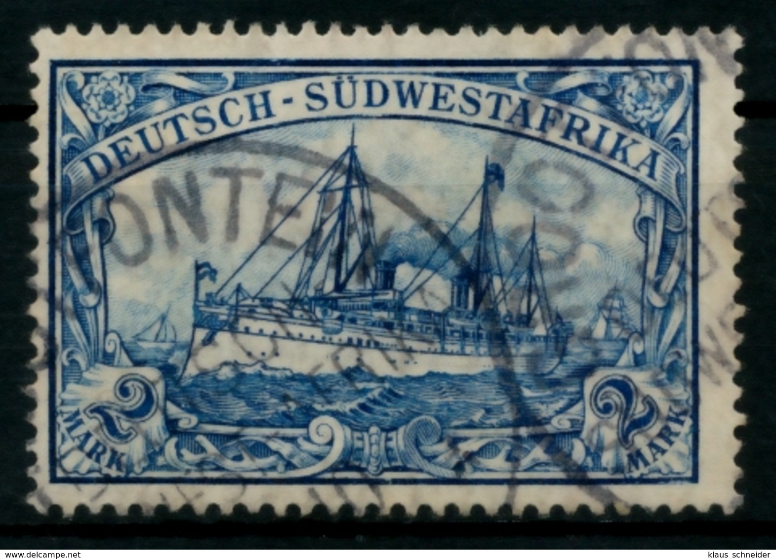 DSW Nr 21 Gestempelt Gepr. X713B22 - Sud-Ouest Africain Allemand