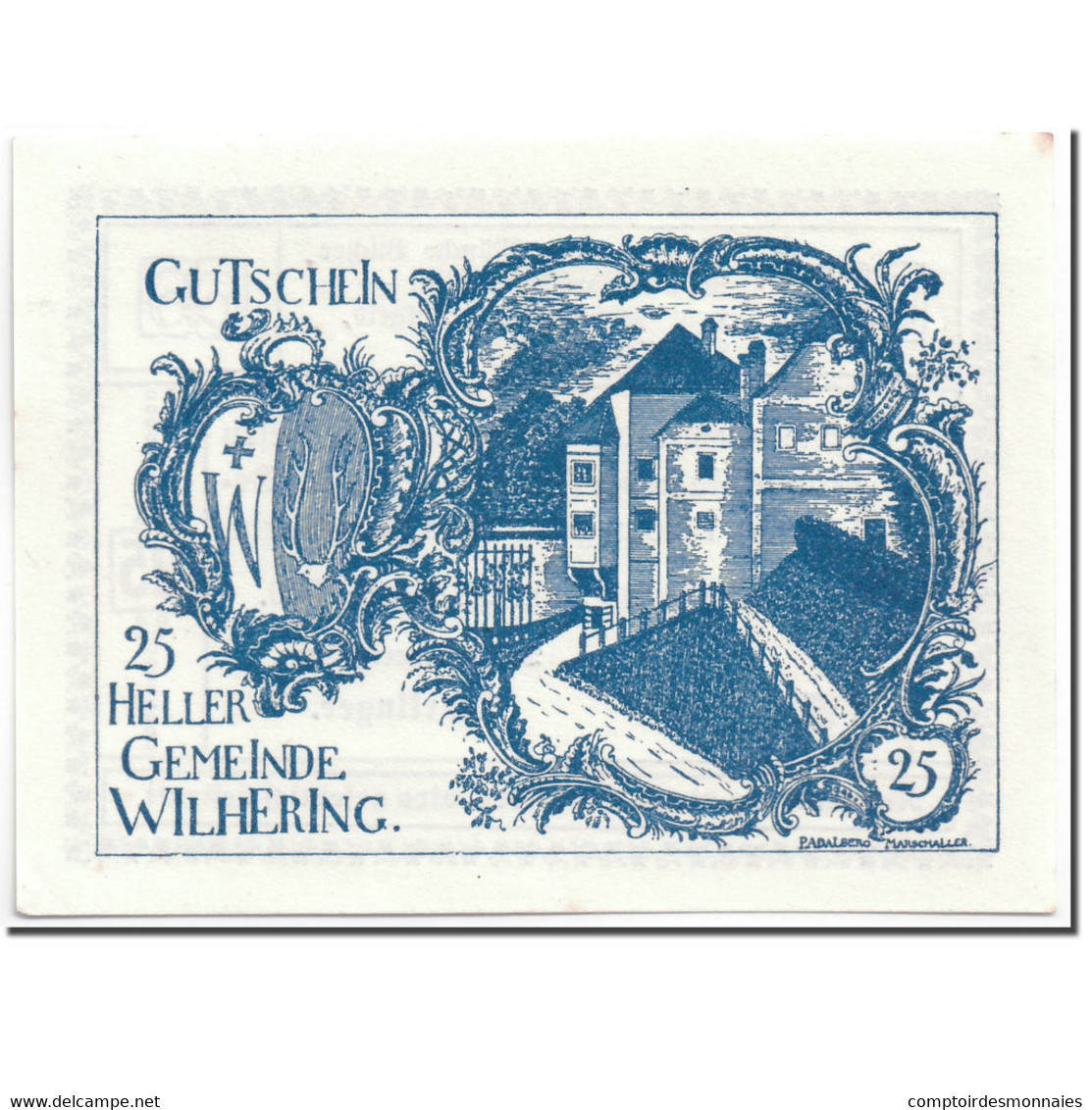 Billet, Autriche, Wilhering, 25 Heller, Eglise, 1920, 1920-04-25, SPL, Mehl:FS - Autriche