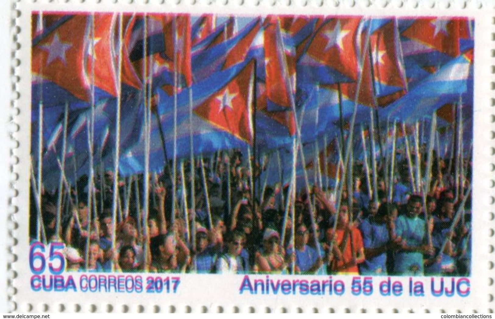 Lote CU2017-6, Cuba, 2017, Sello, Stamp, Aniv 55 De UJC, Young Communists - Otros & Sin Clasificación