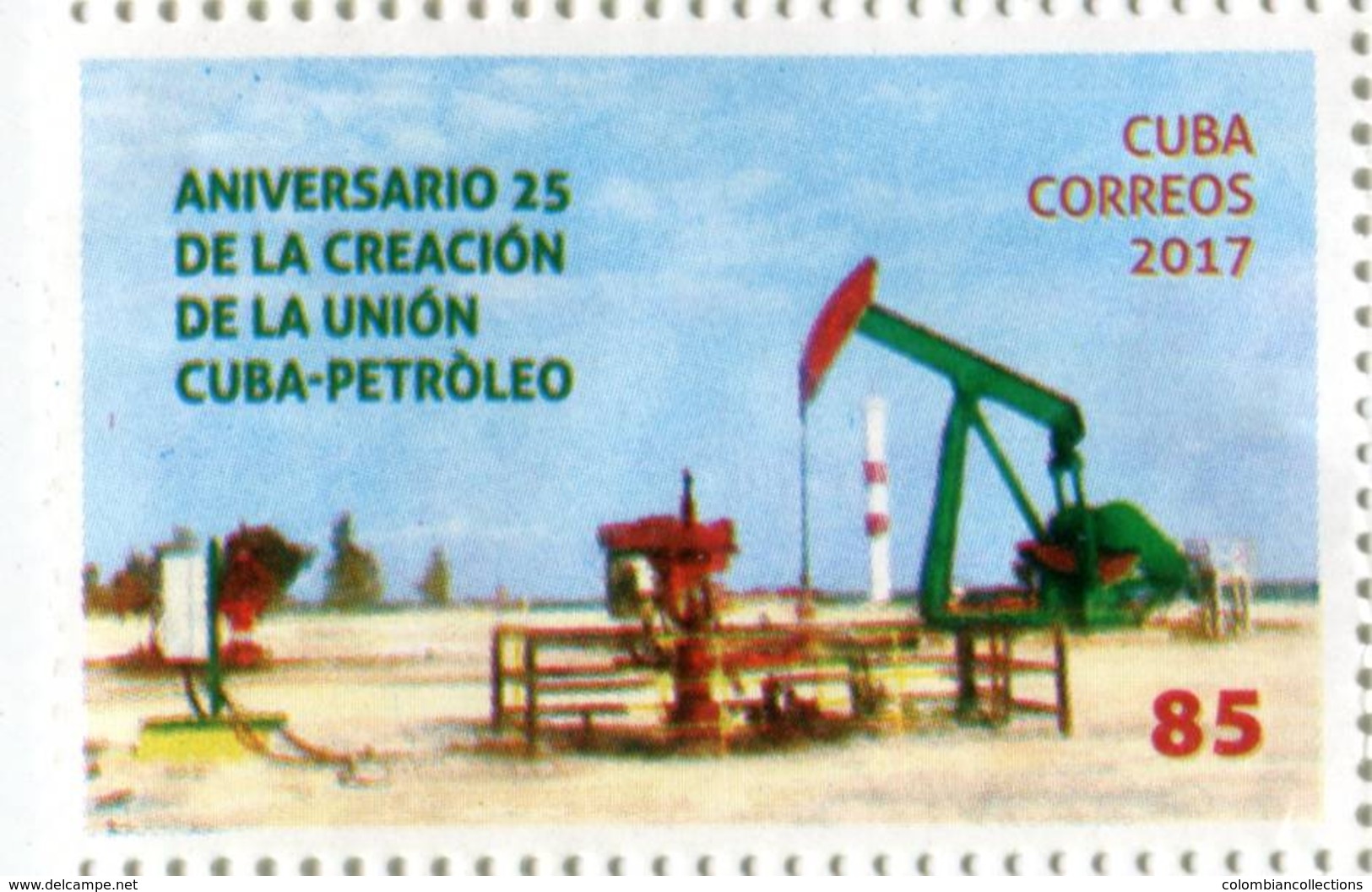 Lote CU2017-8, Cuba, 2017, Sello, Stamp, Aniv 25 De La Creacion De La Union Cuba-Petroleo, Oil, Petroleum - Otros & Sin Clasificación