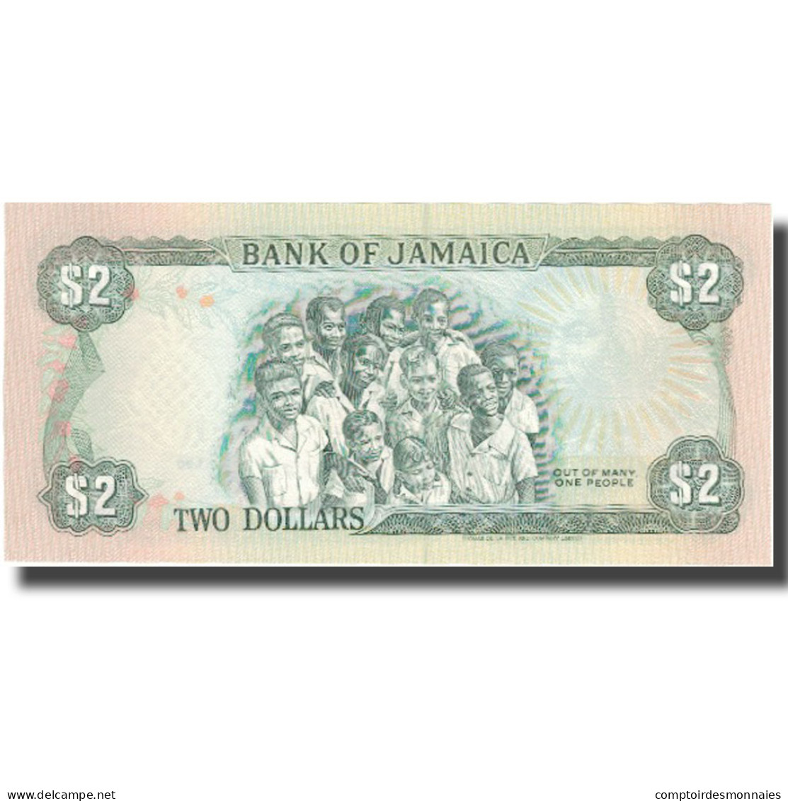 Billet, Jamaica, 2 Dollars, 1985-1993, KM:69d, SPL+ - Jamaica