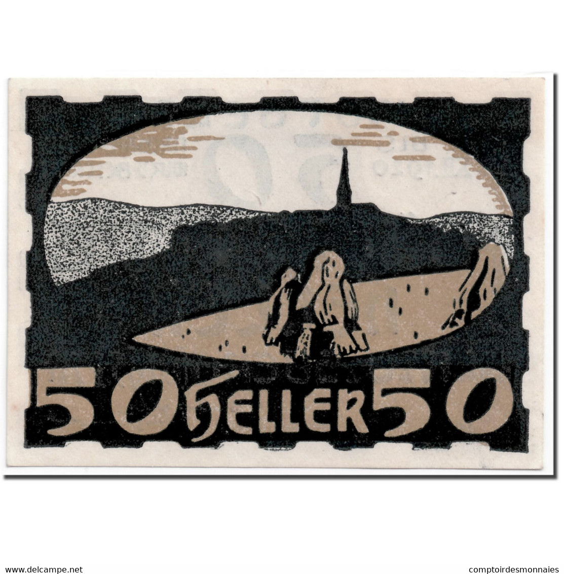 Billet, Autriche, Ulrichsberg, 50 Heller, Paysage, 1920, 1920-05-05, SPL - Austria