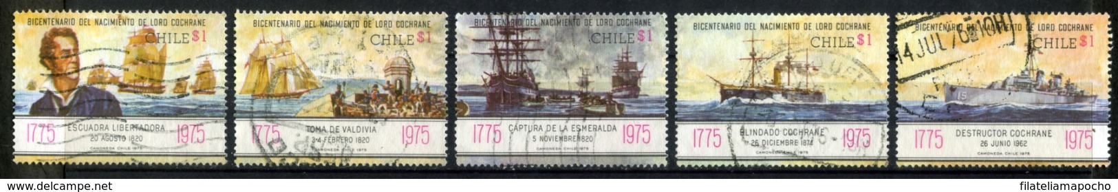 CHILE ESTAMPILLAS: SERIE "BICENTENARIO DEL NACIMIENTO DE LORD COCHRANE” - 1975. - Chile