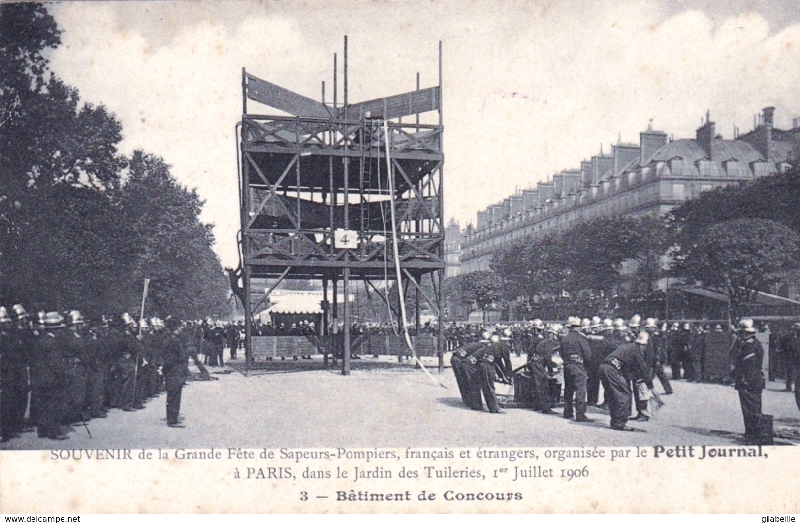 75 - PARIS 01 - Jardin Des Tuileries -  Fete De Sapeurs Pompiers Organisé Par Le Petit Journal - Batiment De Concours - Distrito: 01