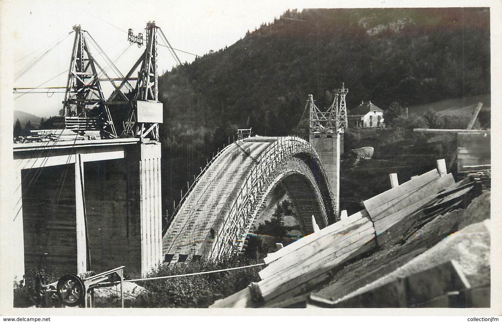 .CPSM  FRANCE 74 "Construction Du Nouveau Pont De La Caille" - Autres & Non Classés