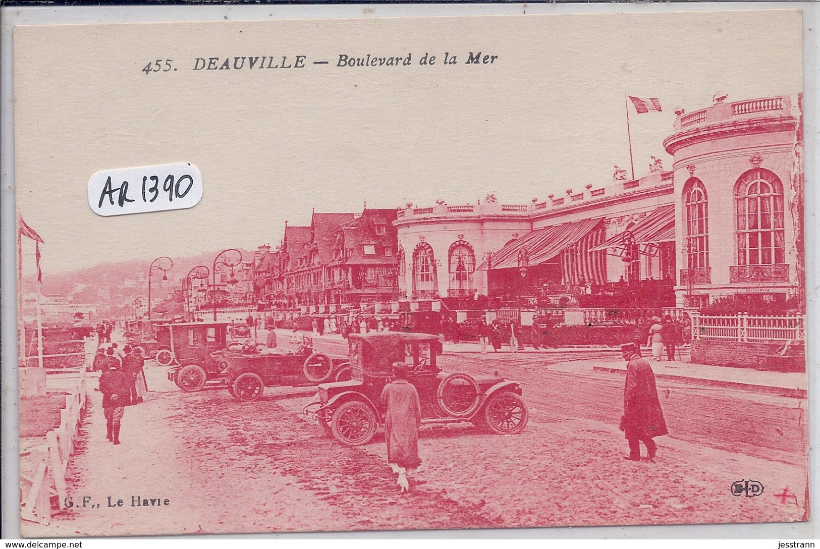 DEAUVILLE- BOULEVARD DE LA MER- ENCRE ROUGE- ELD 455 - Deauville