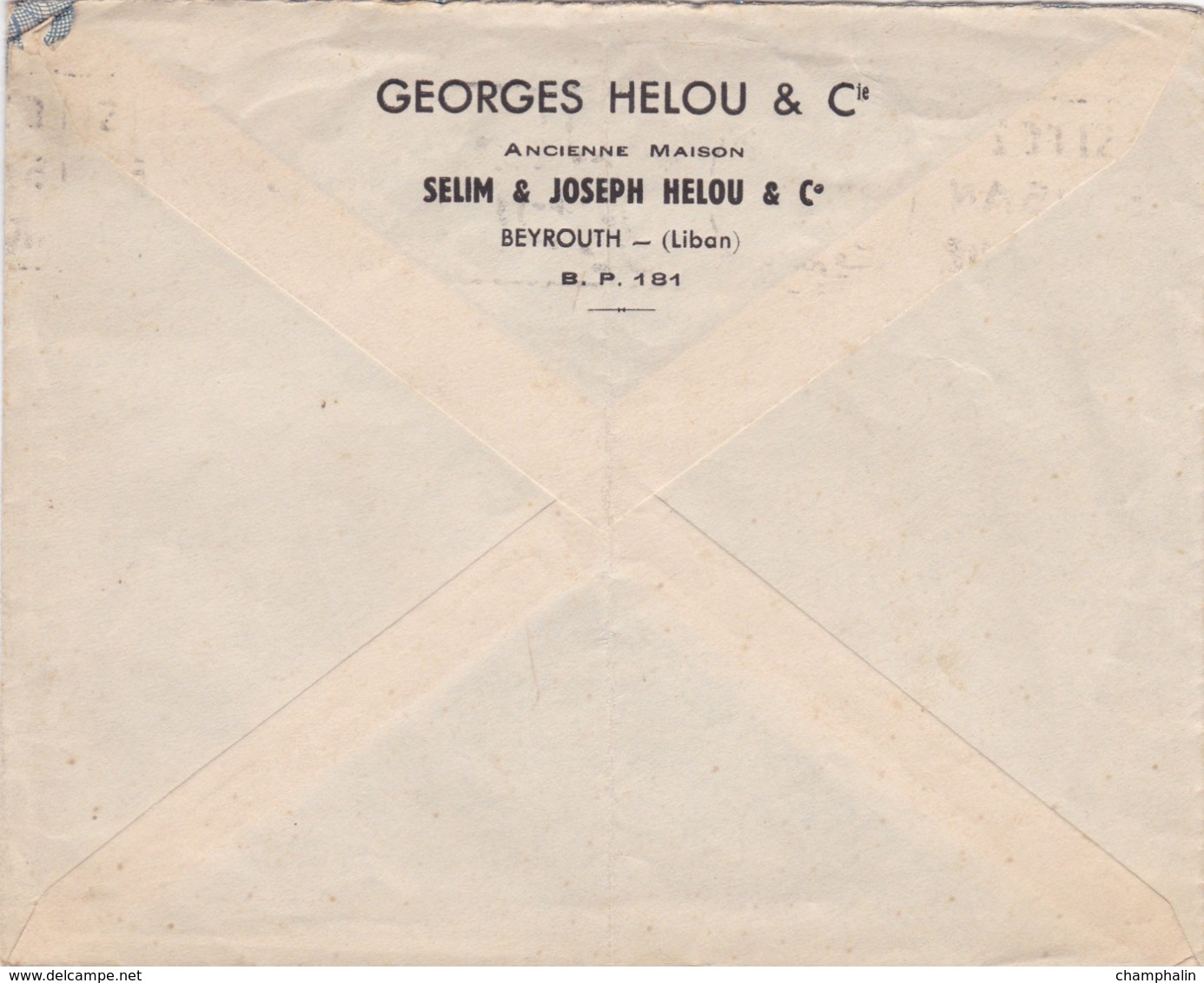 ESC De Beyrouth (Liban) Pour Lyon (69) - 28 Février 1940 - Timbre 0.50p + 4.50p - 2 CAD - Liban