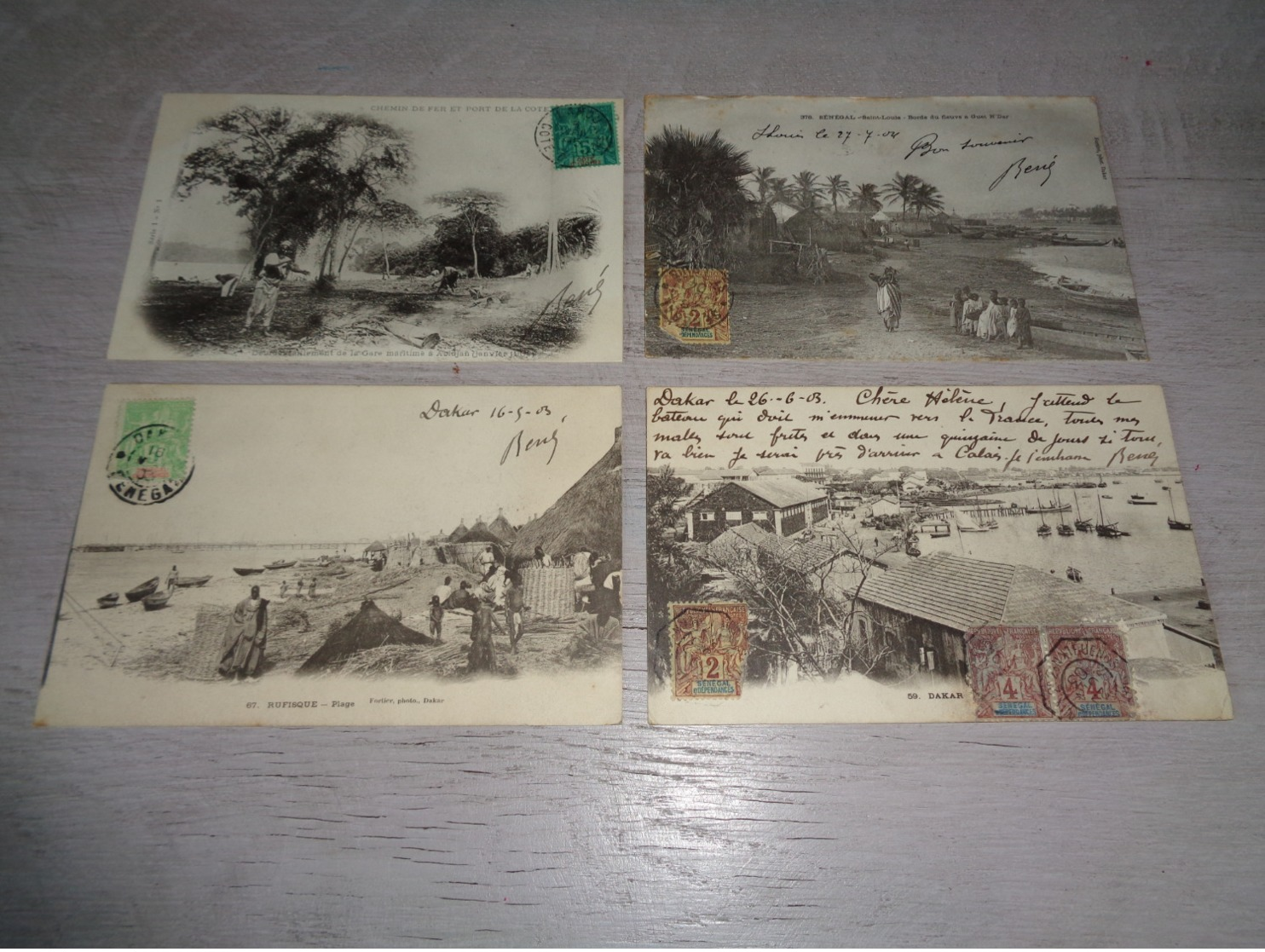 Beau lot de 50 cartes postales d' Afrique Africa Afrika   Dakar  Sénégal  Saint Louis