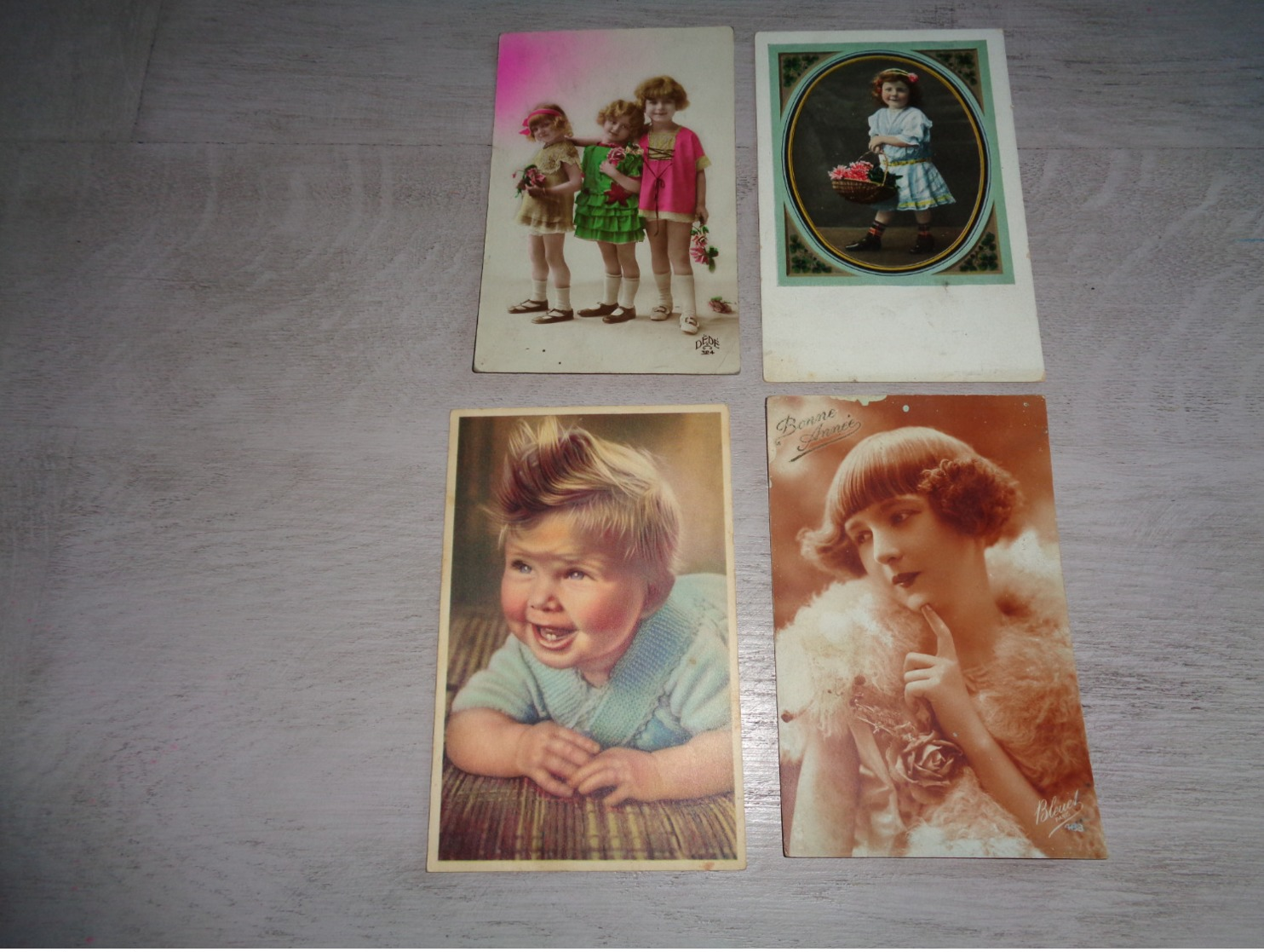 Beau lot de 60 cartes postales de fantaisie enfants  enfant      Mooi lot van 60 postkaarten van fantasie kinderen  kind