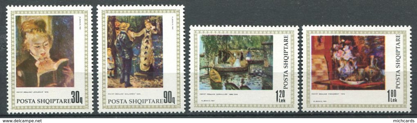 252 ALBANIE 1991 - Yvert 2253/56 - Peinture Tableau - Neuf ** (MNH) Sans Trace De Charniere - Albania