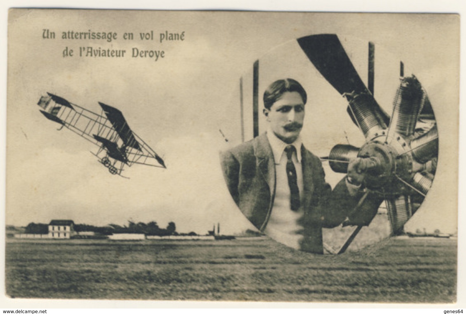 Aviateur Deroye -  Viaggiata   -  (2 Immagini) - Aviatori