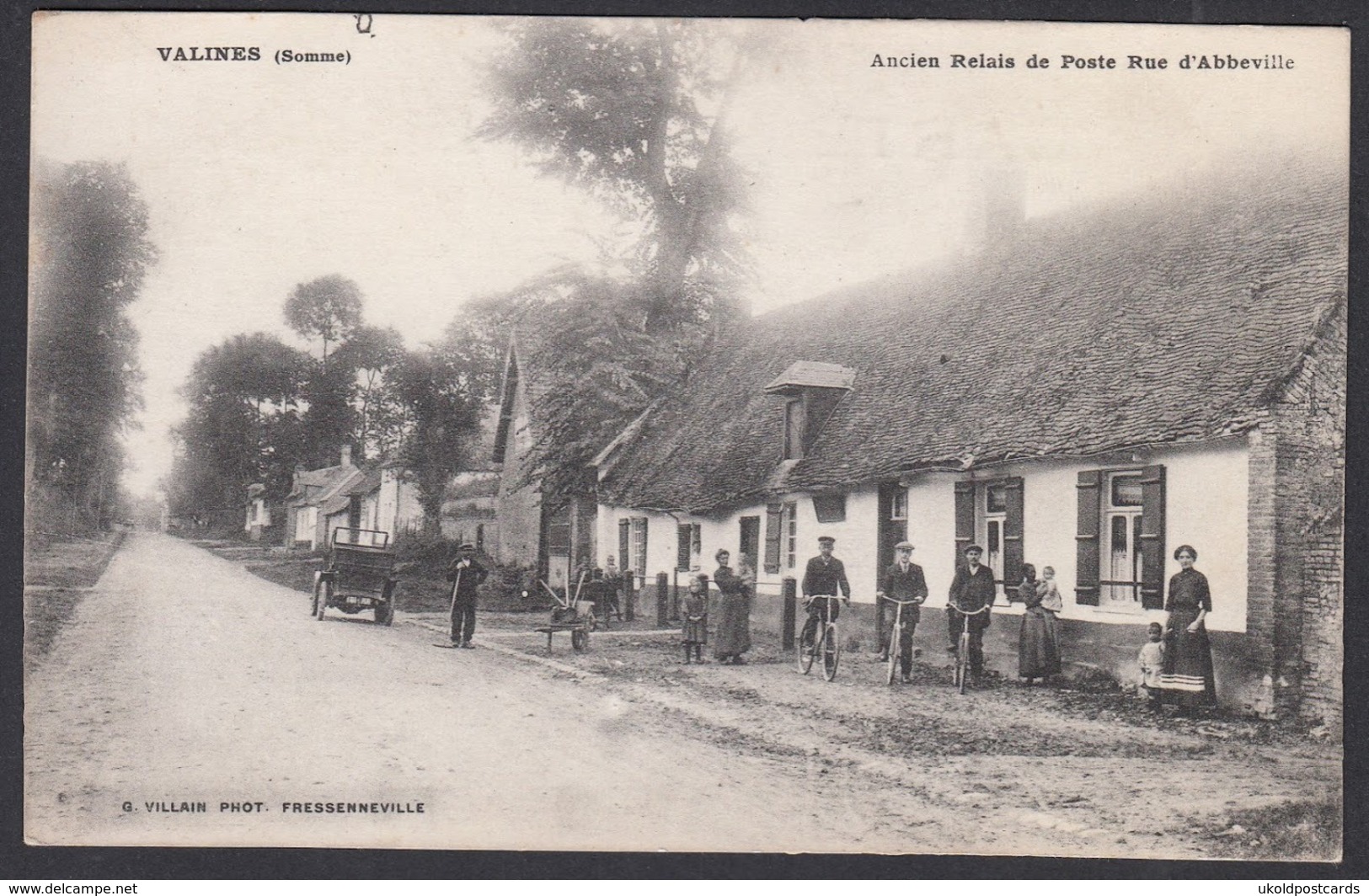 CPA 80 -  VALINES,  Ancien Relais De Poste Rue D'Abbeville - Altri & Non Classificati