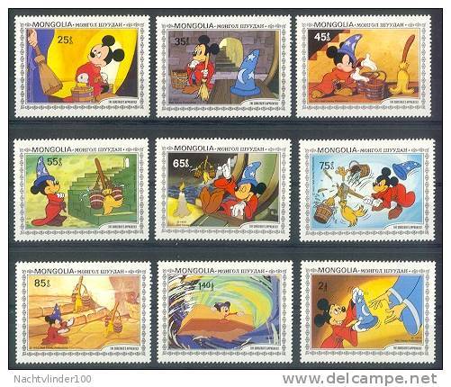 Nfe025 WALT DISNEY MICKEY TOVENAARSLEERLING THE SORCERER'S APPRENTICE  MONGOLIA 1983 PF/MNH - Disney