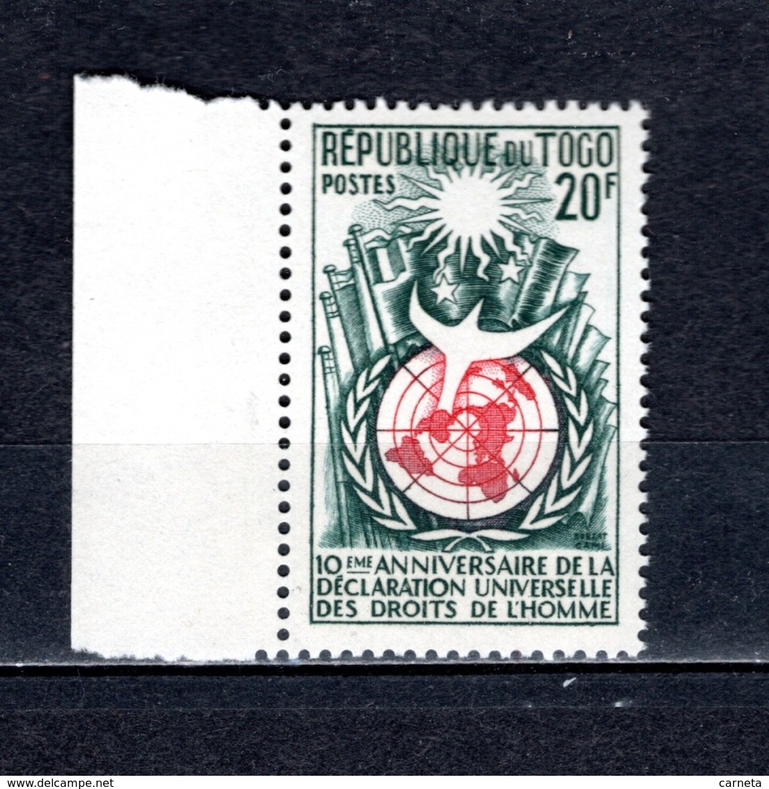 TOGO N° 275   NEUF SANS CHARNIERE COTE  1.10€  DROITS DE L'HOMME - Togo (1960-...)