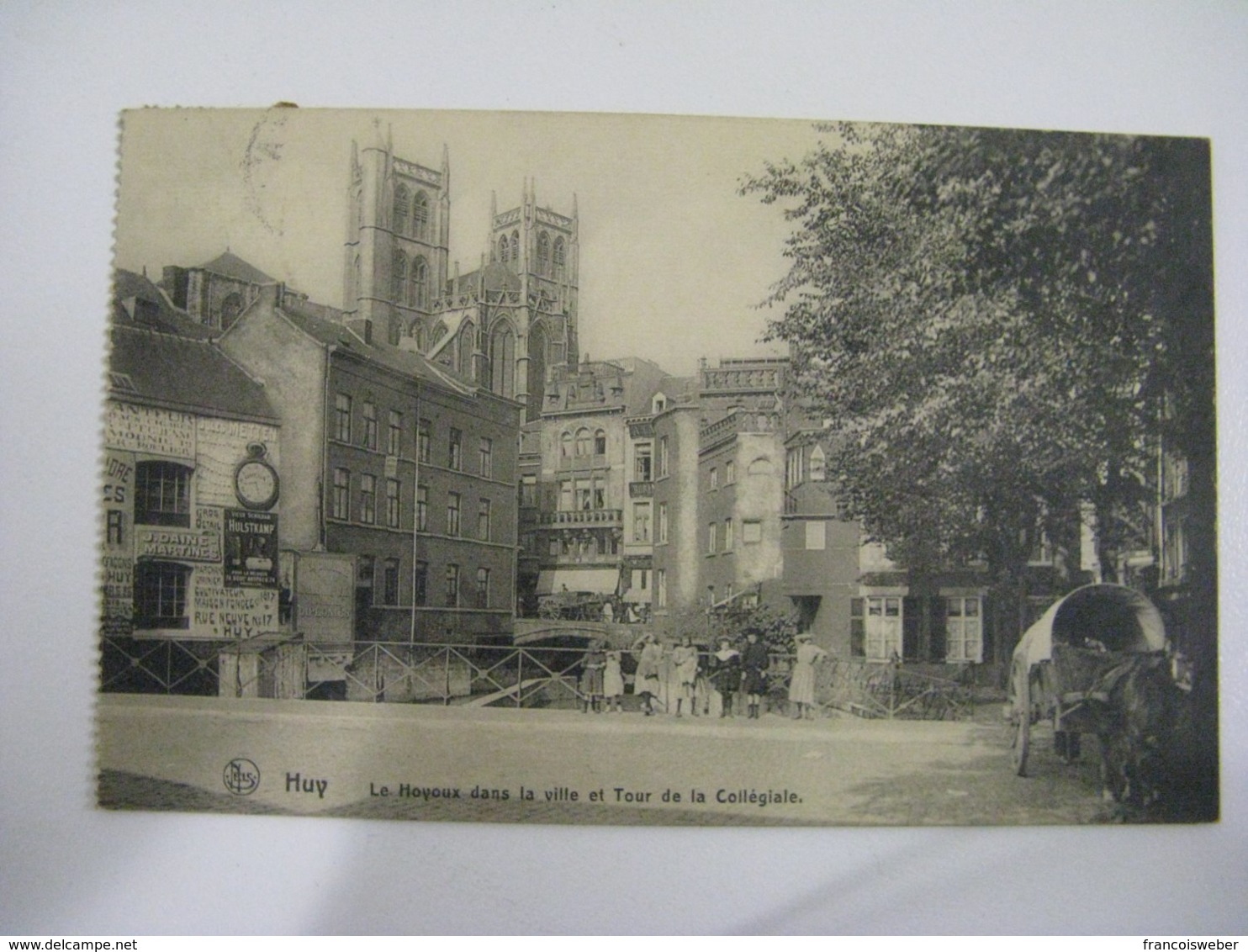 Ancien  Carte  Postale  De  Huy  Le  Hoyoux  Dans  La  Ville  Et  Tour  De  La   Collégiale - Huy