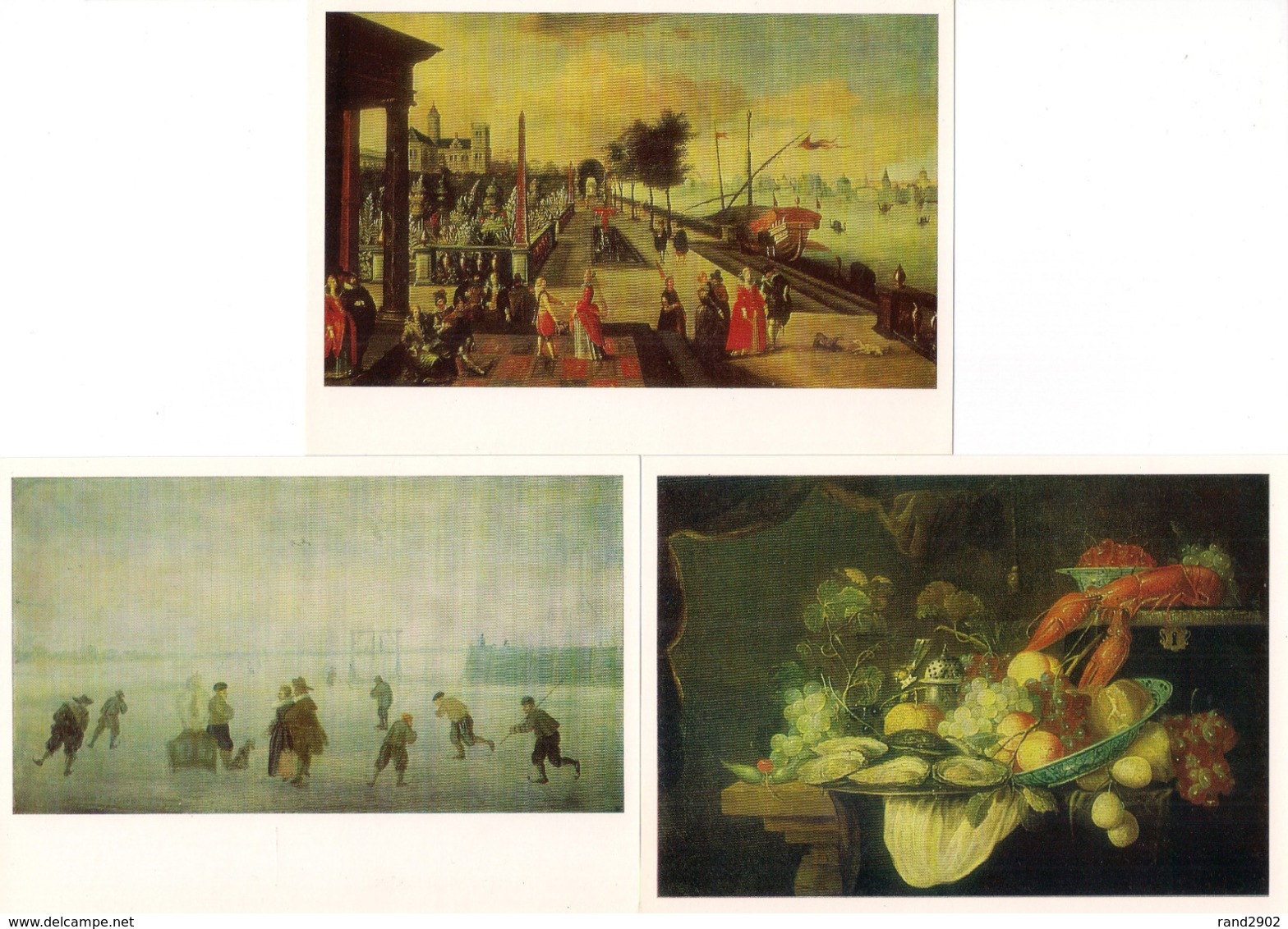 Western European Paintings From Soviet Museum Postcards Set 16 Pcs + Folder USSR 1987 - 5 - 99 Karten