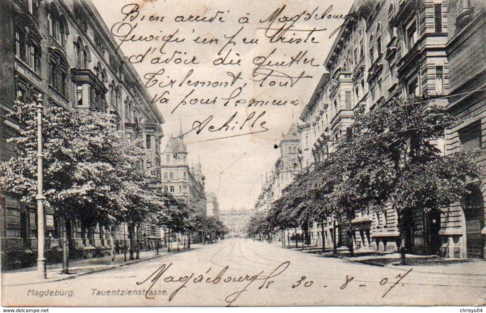 99Av   Allemagne Magdeburg Tauentzienstrasse Cachet Verso - Magdeburg