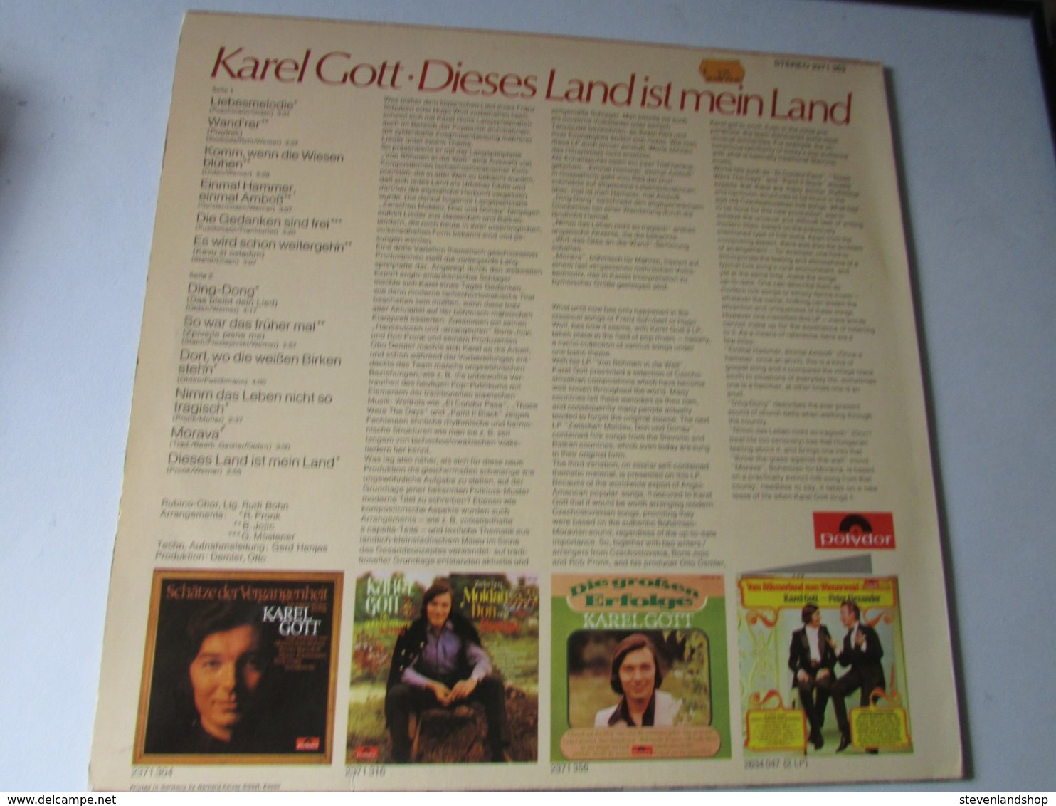 Karel Gott, Dieses Land Ist Mein Land - Other - German Music