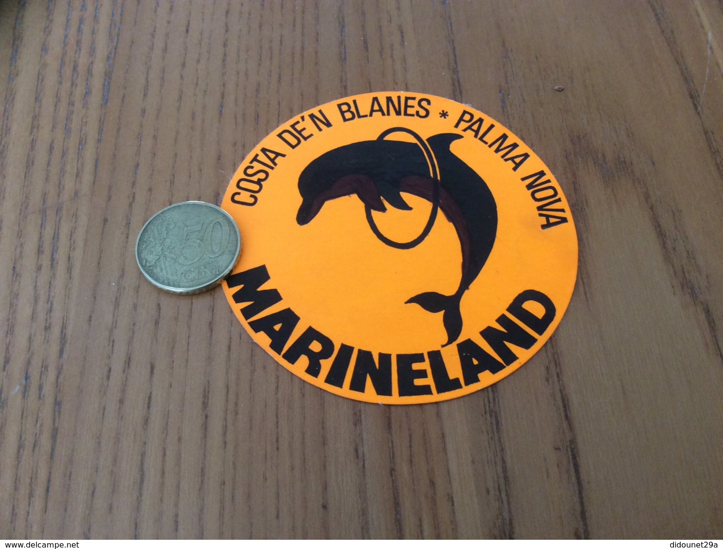 AUTOCOLLANT Fluo, Sticker «MARINELAND COSTA DE’N BLANES - PALMA NOVA » (Espagne) Dauphin - Autocollants