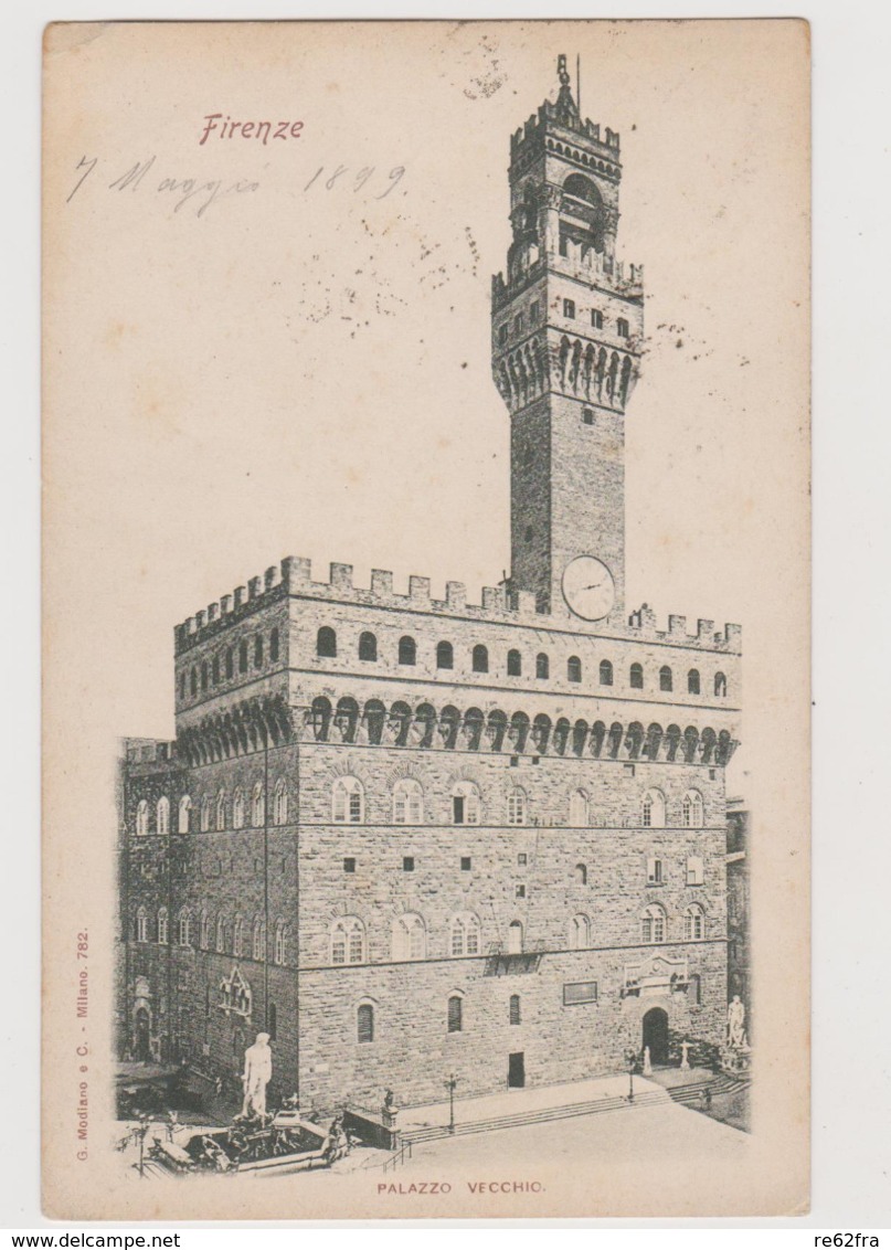 Firenze, Lotto 5 cartoline edite da Modiano, n. 165, 175, 781, 782, 796,  - f.p. - fine '1800