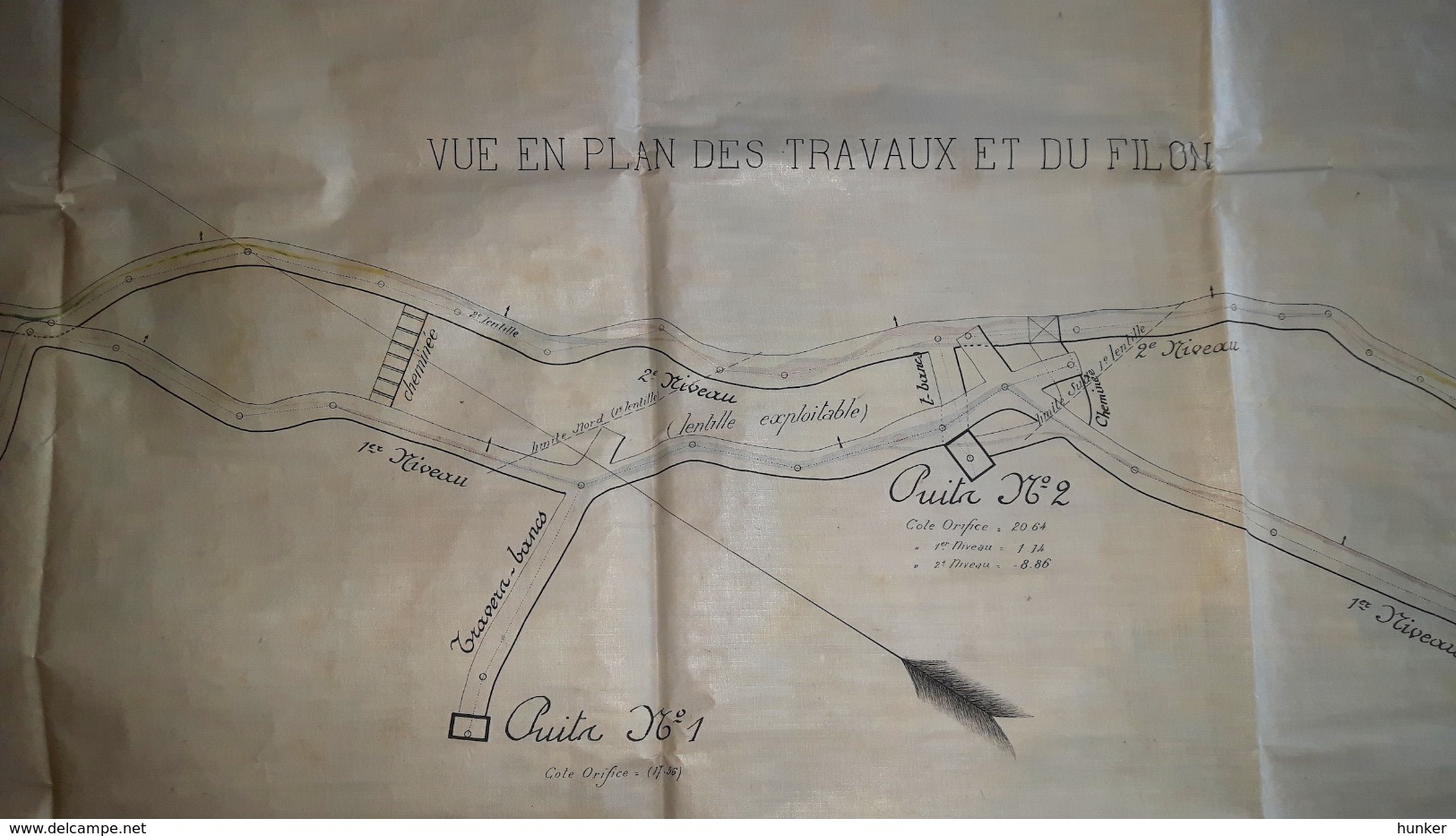 Plan Mine D'antimoine De KERDEVOT Finistère Bretagne Minéralogie Stibine 1913 - Autres Plans