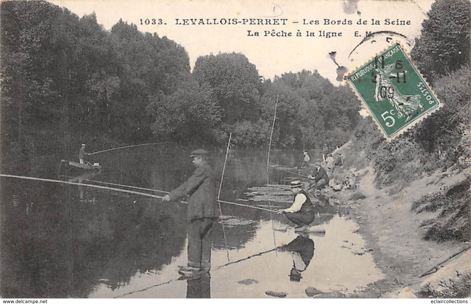 Thème.  Métier.   Pêche A La Ligne :   92      Levallois-Perret      (Voir Scan) - Pêche