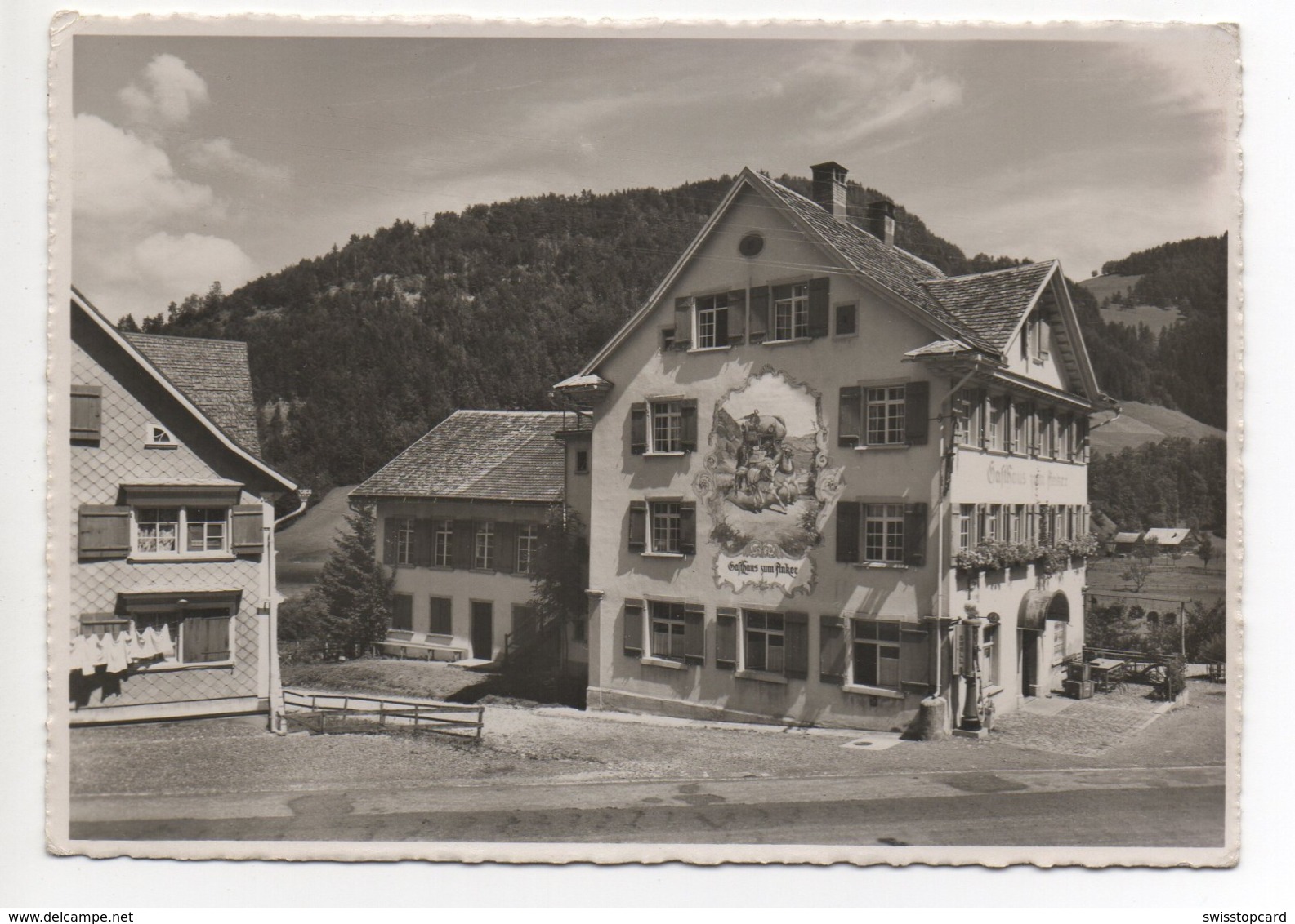 BRUNNADERN Gasthaus Z. Anker Bes.: Albrecht Wirth Tanksäule Shell - Brunnadern