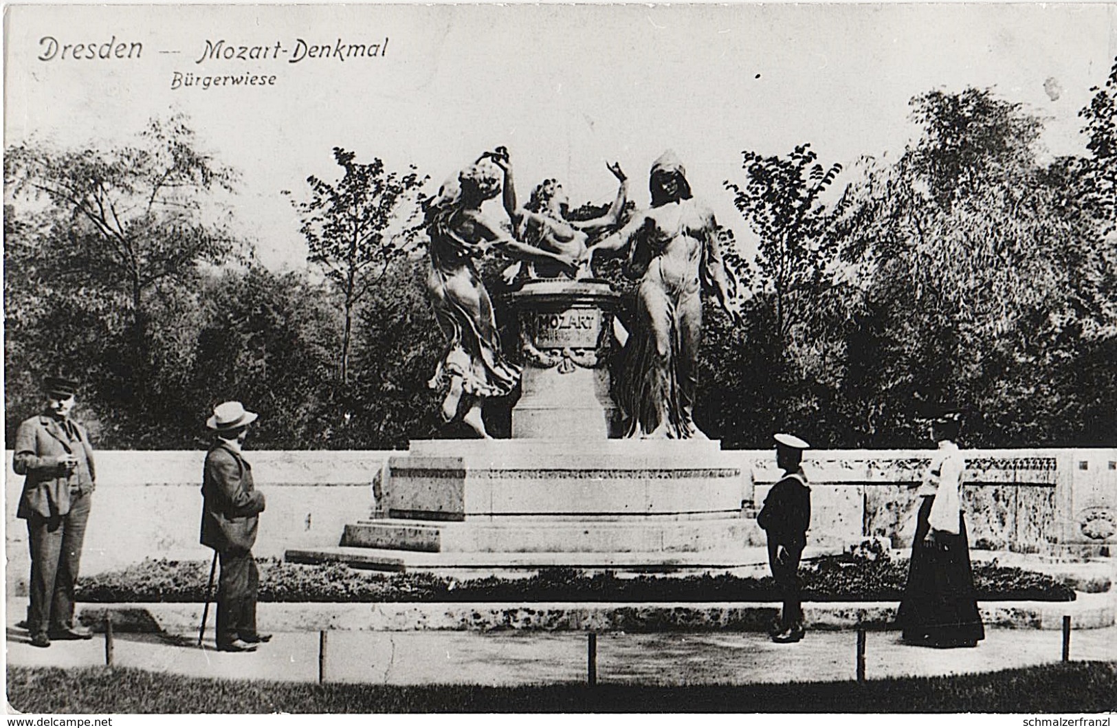 Repro Foto Dresden Altstadt Bürgerwiese Mozart Denkmal Mozartdenkmal A Georgplatz Zinzendorfstraße Hans Dankner Straße - Sonstige & Ohne Zuordnung