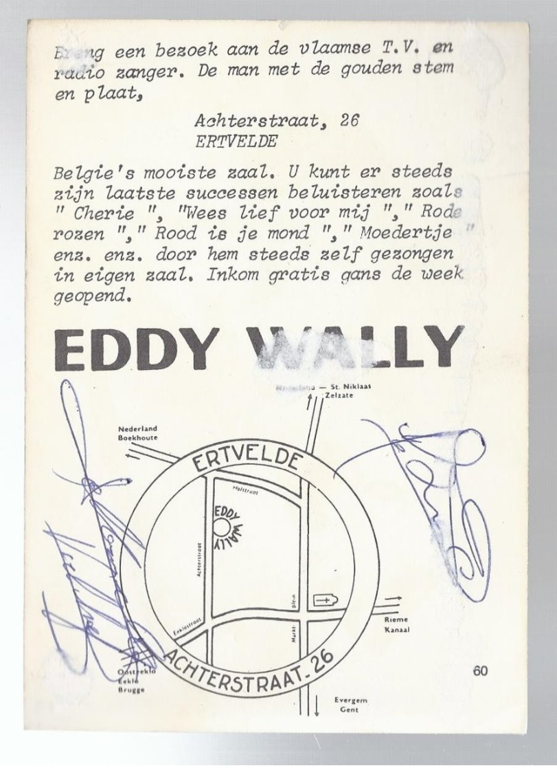 EDDY WALLY MET HANDTEKENING - Sänger Und Musikanten